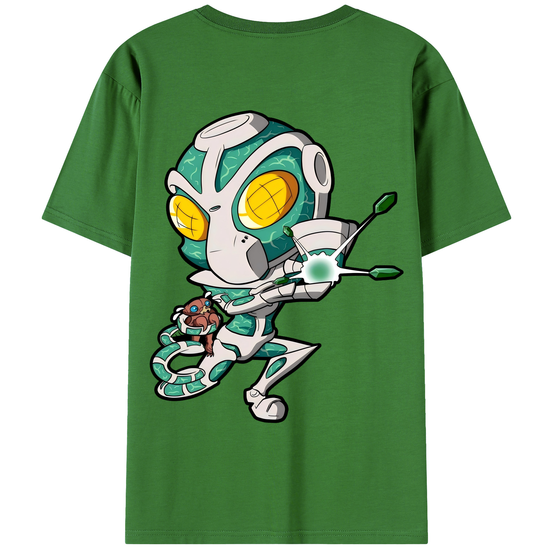 （画像用） ジョジョの奇妙な冒険 花京院 典明（かきょういん のりあき） JoJo's Bizarre Adventure Kakyoin Noriaki レディース半袖Tシャツ(バックプリント)